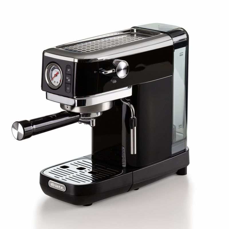 Ariete-1381-Macchina-da-caffe-con-manometro-compatibile-con-caffe-in-polvere-e-cialde-ESE-1300-W-Capacita-11-L-15-bar-di-pressione-Filtro-½-tazze-Dispositivo-Cappuccino-Nero