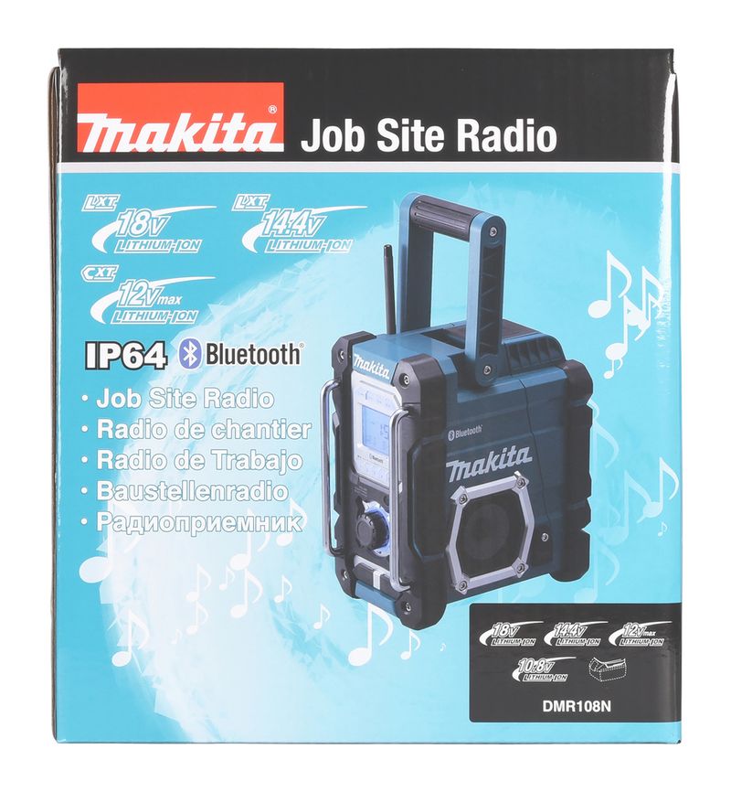 Makita-DMR108N-radio-Portatile-Digitale-Nero-Colore-foglia-di-te-