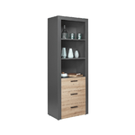 Mobile 70 Ripiani 3 Cassetti Alto Libreria Credenza da Soggiorno Cucina Ufficio