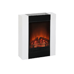 Camino Elettrico 1500 W con Cornice in Legno Stufa Fuoco Finto a Led Telecomando