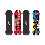 Tavola da Skateboard Nero 76 cm Max 100kg Bambino Adulto in Legno Skate Completo