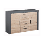 Mobile Credenza Cucina 4 Cassetti 2 Ante in Legno Laminato Cassettiera Salotto