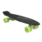 Skateboard con Luci in PP 57 cm Tavola Vintage 4 Ruote Portata 50kg Nero