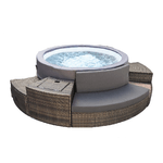 Piscina con Mobili Idromassaggio Spa 184x73 6 Persone Semi Rigida Rotonda