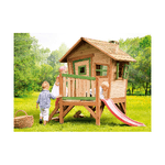 Casetta in Legno Parco Giochi per Bambini Playhouse con Scivolo e Scaletta