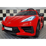 Macchina Elettrica per Bambini Corvette C8 a Batteria Auto 2 Posti Rossa