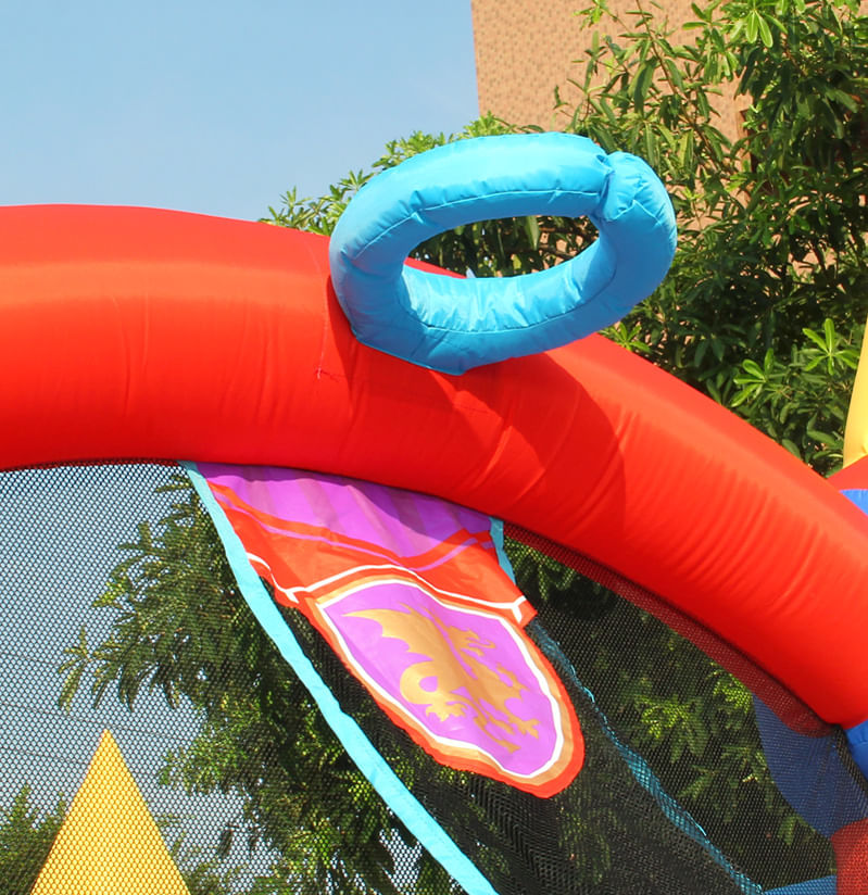 Castello-Gonfiabile-per-Bambini-con-Scivolo-Draghetto-Salterello-Vasca-Palline