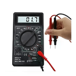Multimetro Digitale Tester Professionale Tascabile con Cavi Puntali Display LCD