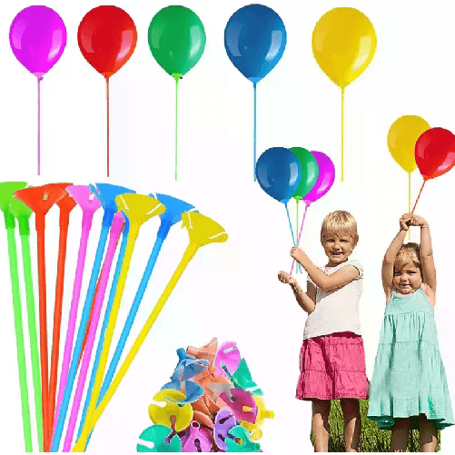 120 Bastoncini con valvole colorati per palloncini o mylar Gofiati ad aria