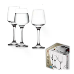 6 bicchieri calici in vetro trasparente da 330 ml Bevande Acqua vino rosso