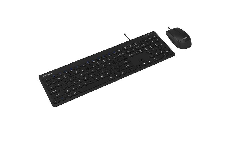 Philips-2000-series-SPT6207BL-34-tastiera-Mouse-incluso-USB-QWERTY-Inglese-Nero