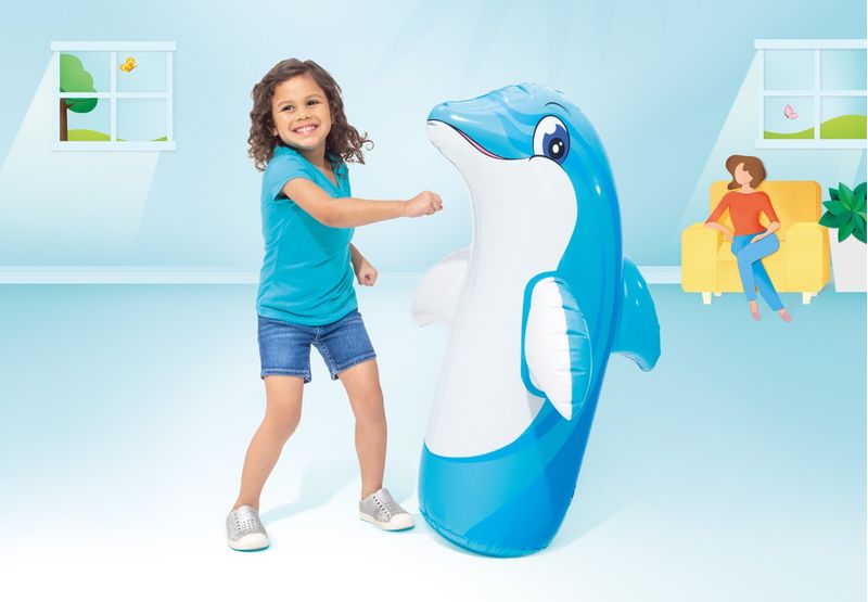 Sempreinpiedi-Personaggio-Gonfiabile-3D-Bambini-INTEX-Gioco-da-Spiaggia-animali