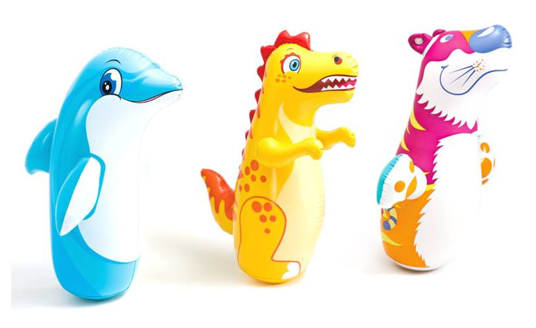 Sempreinpiedi-Personaggio-Gonfiabile-3D-Bambini-INTEX-Gioco-da-Spiaggia-animali