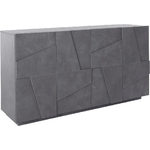 Mobile Basso 160 cm Credenza in Legno Ardesia Madia con Ante da Soggiorno