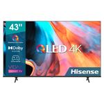 Hisense TV QLED Ultra HD 4K 43” 43E77HQ Smart TV, Wifi, HDR Dolby Vision, Quantum Dot Colour, Retroilluminazione DLED