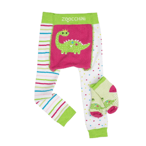 Leggings e Calzini Antiscivolo Dinosauro -  12-18 mesi