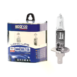 Lampadine auto H1 Long Life Sparco 12V 55W omologate 3000K Luce bianca auto camion
