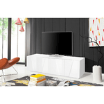 Mobile Moderno Porta TV 160 Basso Bianco Soggiorno Anta Battente Credenza