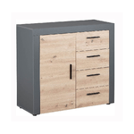 Credenza da Cucina 4 Cassetti Anta Industrial Mobile Sala Cassettiera Salotto