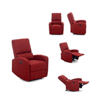 Poltrona Salotto Reclinabile Letto Fiorella Rosso Tessuto Recliner Manuale Casa