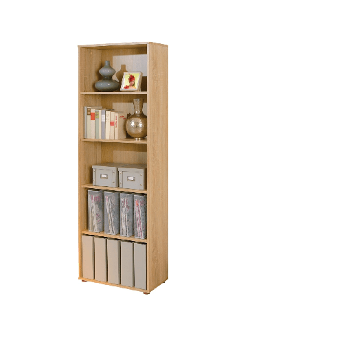 Kit Libreria in Legno 60 Rovere Moderna Alta 180 Stretta Scaffali Parete  Salotto - PagineGialle Shop