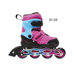 Pattini in Linea a 4 Rotelle da Bambina 31-34 Roller Rolleblade Regolabili Freno