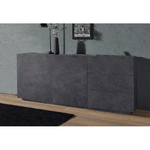 Credenza Mobile con 3 Cassetti e 2 Ante Madia Ardesia da Ingresso 180 cm