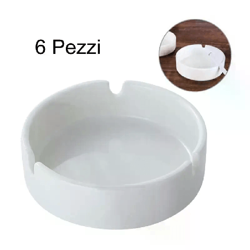 Posacenere Portacenere ceramica Tondo 6pz Bar Pub Ristorante Balcone da Esterno
