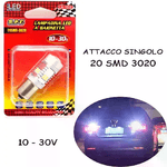 LAMPADINA BAIONETTA BA15S 20 SMD 3020 1156 TUNING SPF FILAMENTO UNICO AUTO