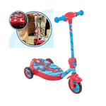 Monopattino Elettrico Spiderman con Bolle Sapone Scooter a 3 Ruote per Bambini