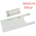 500 sacchetti shopper buste biodegradabili compostabili bio umido 16x50cm cucina