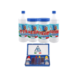 Kit Pulizia Manutenzione Acqua Piscina Cloro Antialghe Riduttore Ph Test Analisi