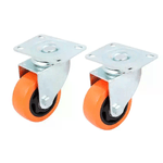 2x Rotelle porta carrello acciaio ultra scorrevoli mobili staffa girevole ruote