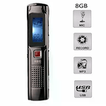 Registratore vocale digitale 8 gb mp3 ricaricabile voice recorder mini usb voce