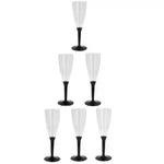 6x Bicchieri flute plastica trasparenti monouso calici brindisi feste spumante