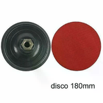 Platorello porta disco carta vetrata con velcro cuffia smerigliatrice 180mm