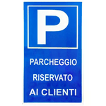 12x Cartello PARCHEGGIO RISERVATO AI CLIENTI Plastificato 25x43 cm targa parking