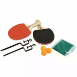 Kit tennis da tavolo racchette 3 palline rete con morsetti set daping pong gioco