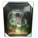 Quadro 3D lenticolare arte arredamento casa effetto profondità stampa serpente