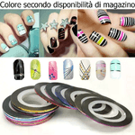 15 Strisce adesive unghie nailart rotolini disegno onicotecnica estetista smalto