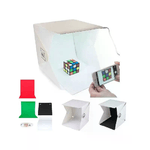 Studio fotografico cubo tenda box luce LED 4 sfondi kit foto esposizione