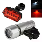 Kit luci LED bici anteriore posteriore torcia bicicletta pile luce sicurezza