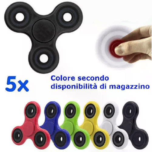 5x fidget spinner antistress cuscinetto sfera rilassante anti stress tascabile