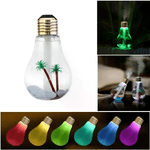 LAMPADINA Diffusore aromi umidificatore aromaterapia lampada RGB palma sassi USB