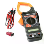 Multimetro DT266 pinza amperometrica tester digitale puntali regolabile