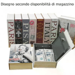 Libro città cassaforte cassa sicurezza forma libreria chiavi alluminio plastica