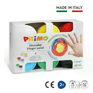 Primo Colori a dita barattoli tempere  Primo Disegno Pittura bambini 6x50g lavabili