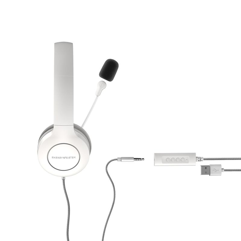 Energy-Sistem-452156-cuffia-e-auricolare-Cablato-A-Padiglione-Musica-e-Chiamate-USB-tipo-A-Bianco