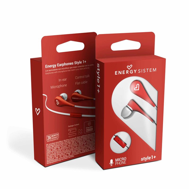 Energy-Sistem-Style-1--Auricolare-Cablato-In-ear-Musica-e-Chiamate-Rosso