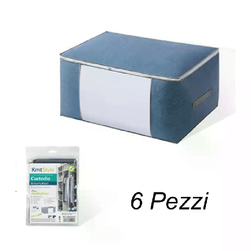 Box Scatola 6PZ Salvaspazio Portatutto Vestiti Armadio Organizer 45x30x20 cm